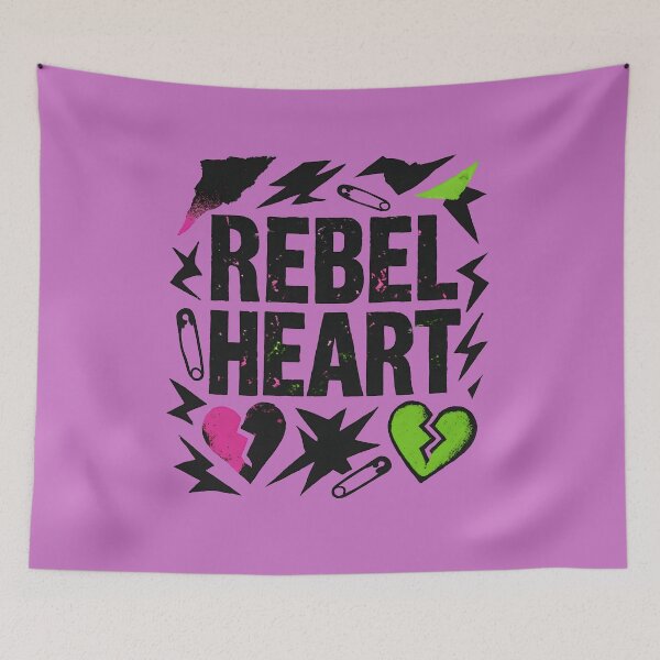 Item preview, Rebel Heart Punk Grunge Art designed and sold by InkWeaveShop.