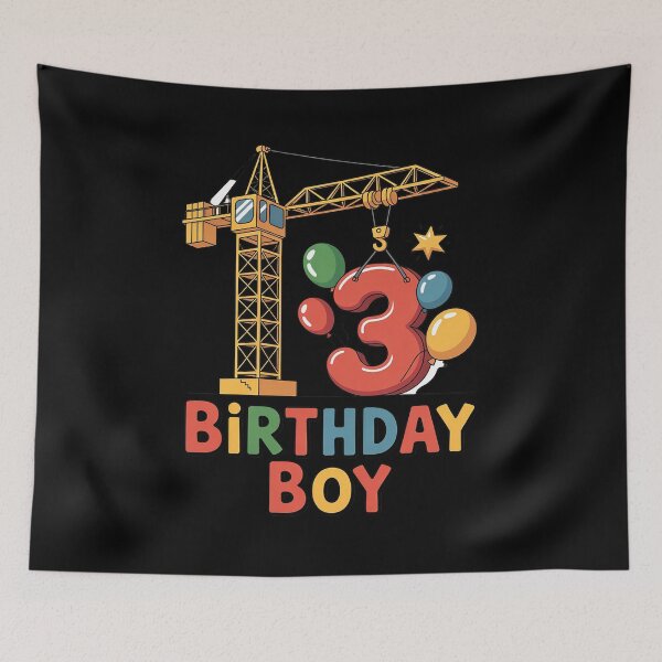 Item preview, 3rd Birthday Construction Crane designed and sold by ToggleBet.