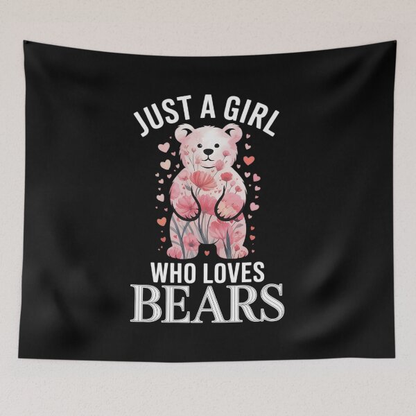 Item preview, Bear Just A Girl Who Loves Bears Flower Women Cute Floral  designed and sold by RsFilsingerArt.