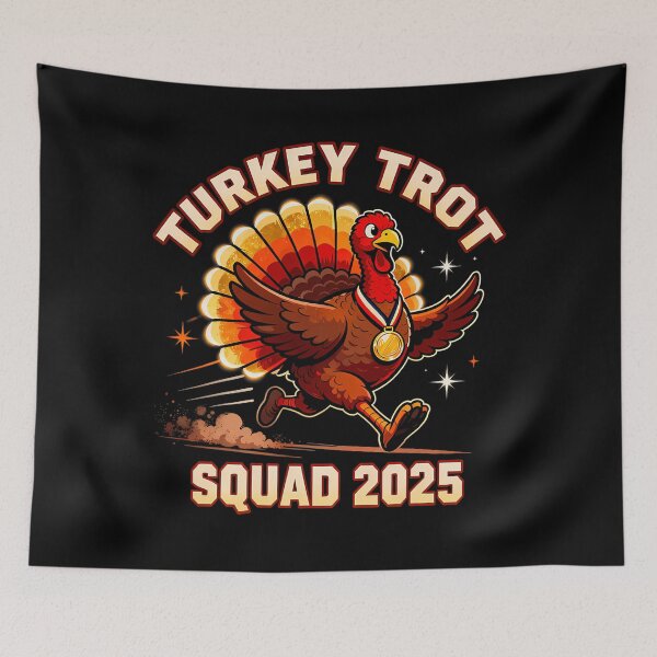 Item preview, Trot Fall Cute Thanksgiving Happy Squad Gobble 80s designed and sold by CalvinVanAuken.