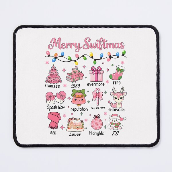 Item preview, Merry Swiftmas Pink Christmas Tree Eras Merry S-mas Music Lover Gift  designed and sold by jillianhanna.