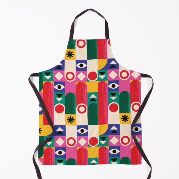 Item preview, abstract colorful pattern with geometric symbols designed and sold by Mauswohn.