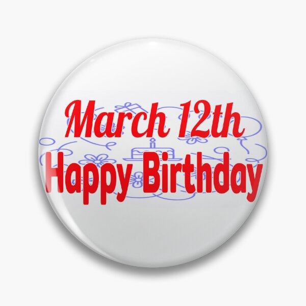 Item preview, March 12th, Happy birthday  designed and sold by Sujinthaiart.