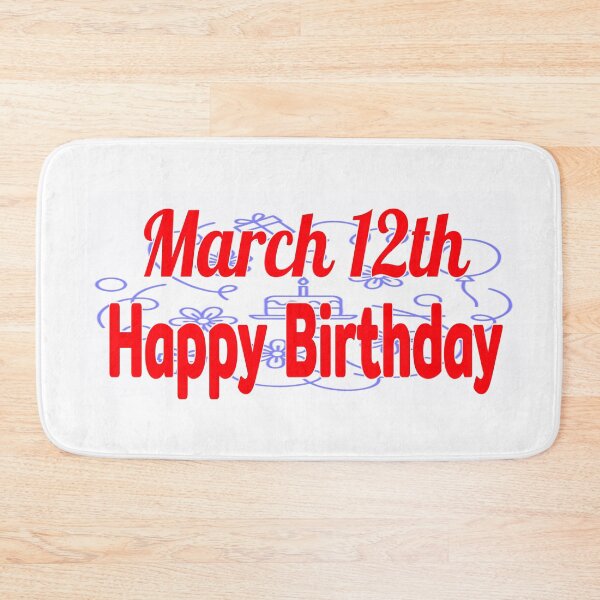 Item preview, March 12th, Happy birthday  designed and sold by Sujinthaiart.