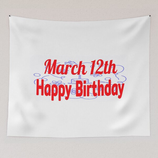 Item preview, March 12th, Happy birthday  designed and sold by Sujinthaiart.