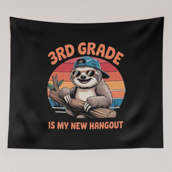 Item preview, 3rd Grade Is My New Hangout Sloth Third Grader  designed and sold by lilLilaBatArt.