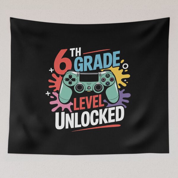 Item preview, 6th Grade Level Unlocked Back to School Gamer designed and sold by BubblePancake.