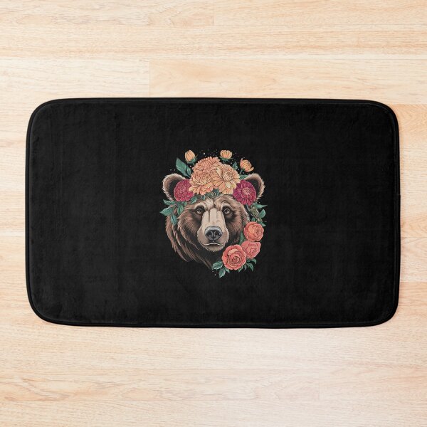 Item preview, Bear Nature Floral Grizzly Bear Face Animal Bear Lover  designed and sold by RsFilsingerArt.