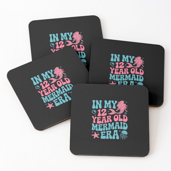 Item preview, 12 Year Old 12th Mermaid Birthday Party Undersea Pink Aqua designed and sold by BubblePancake.