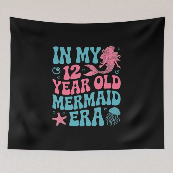 Item preview, 12 Year Old 12th Mermaid Birthday Party Undersea Pink Aqua designed and sold by BubblePancake.