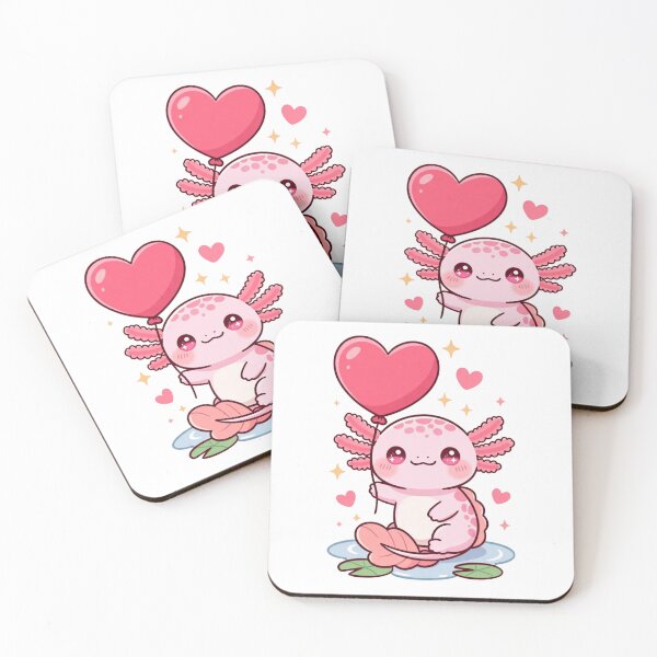 Item preview, Pastel Kawaii Axolotl Love Character for February 14 (2) designed and sold by GrumpySableye.