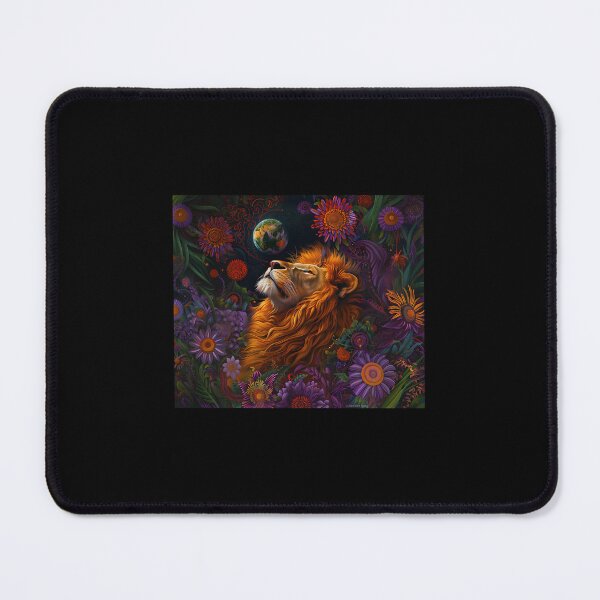 Item preview, Mystical Lion Spirit – Celestial Psychedelic Artwork designed and sold by raaekazq31.