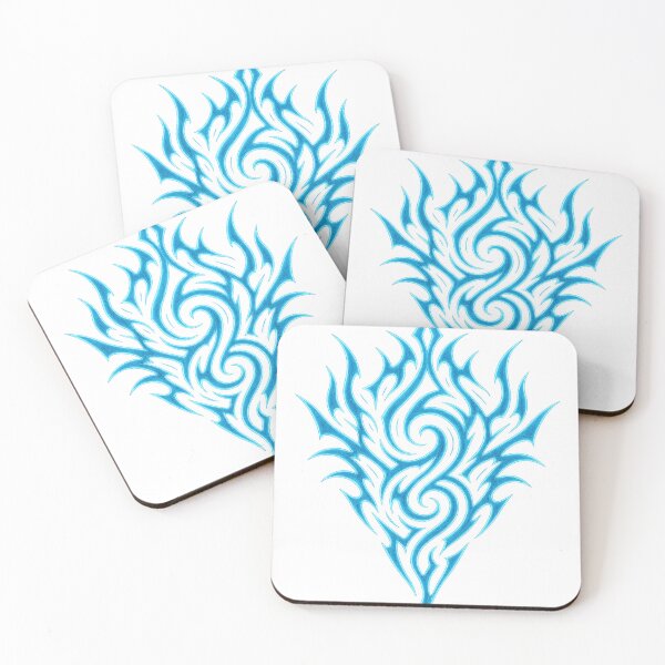 Item preview, Neon Blue Tribal Tattoo Flame Design designed and sold by HiteshArt111.