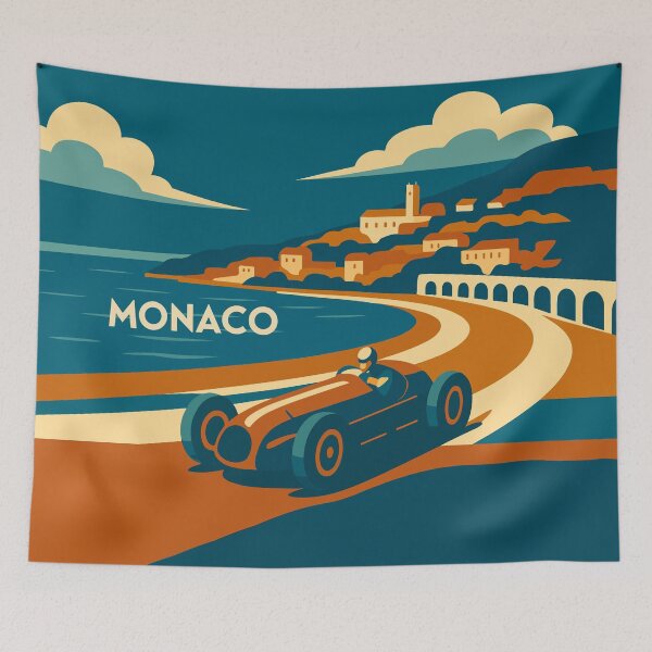 Item preview, Vintage Monaco Travel Poster designed and sold by rogue-design.