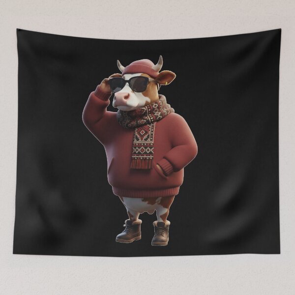 Item preview, Charismatic Moroccan Rug Scarf Cow - Cool Winter Fashion designed and sold by designwiss.