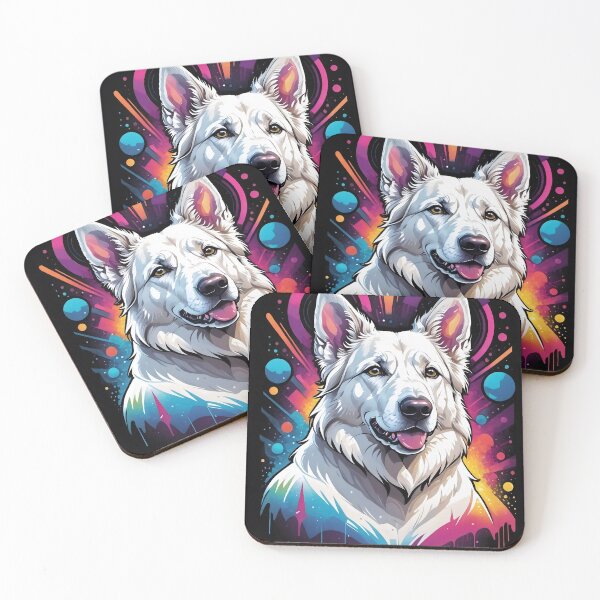 Item preview, White swiss shepherd disco dog designed and sold by WSS Dog designs.