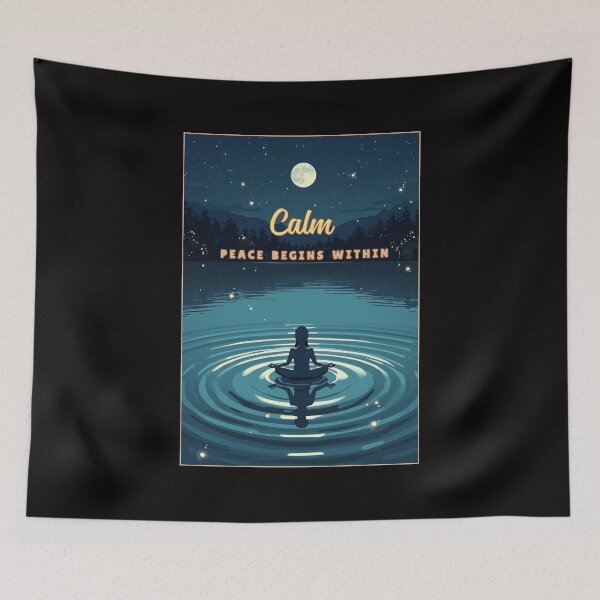 Item preview, Moon Dreams  ver 4 – Calm Pop Art Meditation Scene designed and sold by CosmicNook1.