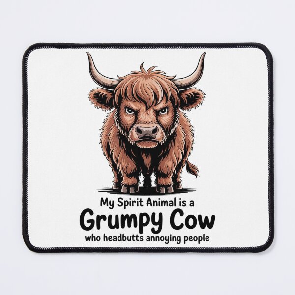 Item preview, Funny My Spirit Animal Is A Grumpy Cow Who Headbutts designed and sold by VerseFarm.