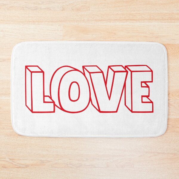 Item preview, 3D Block Love Typographic Valentine Art designed and sold by monikko.