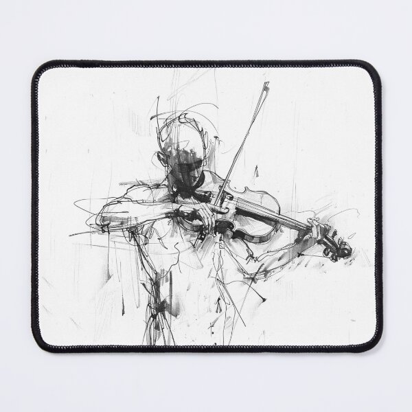 Item preview, Abstract Violinist Sketch — Loose Line Art designed and sold by SleekLineSketches.