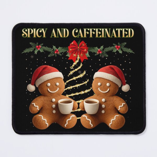 Item preview, Spicy and Caffeinated Gingerbread Christmas Coffee Humor designed and sold by PROPera-design.