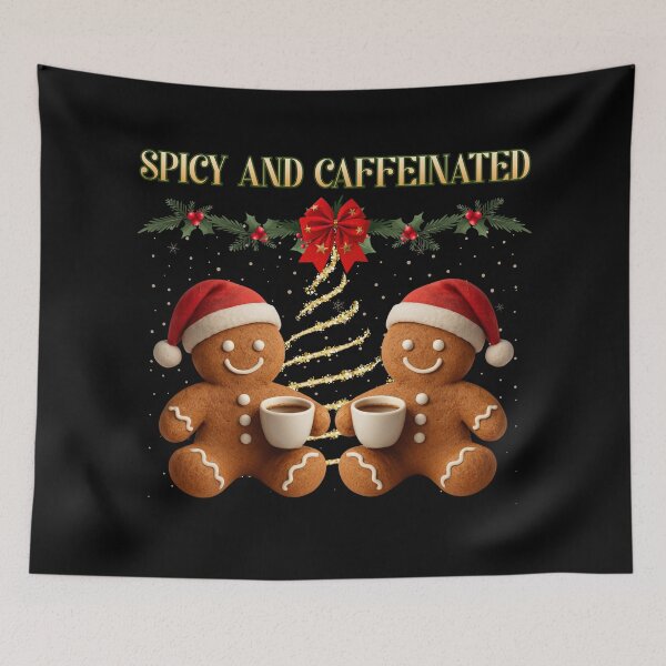 Item preview, Spicy and Caffeinated Gingerbread Christmas Coffee Humor designed and sold by PROPera-design.