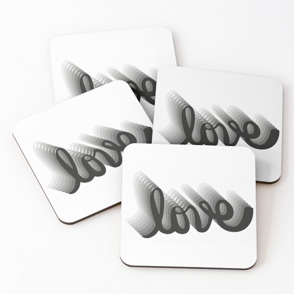 Item preview, Elegant 3D Ribbon Love Typography Art designed and sold by monikko.