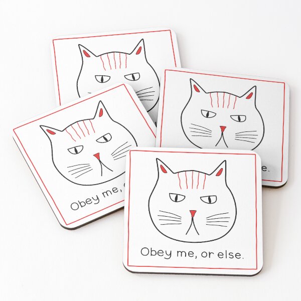 Item preview, Obey the Cat / The Cat is the Boss / Funny Cat Lover Design designed and sold by Stick People Designs.