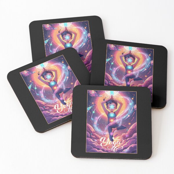 Item preview, Cosmic Yoga Aura ver 7 – Colorful Pop Cartoon Chakra Wellness Art designed and sold by CosmicNook1.
