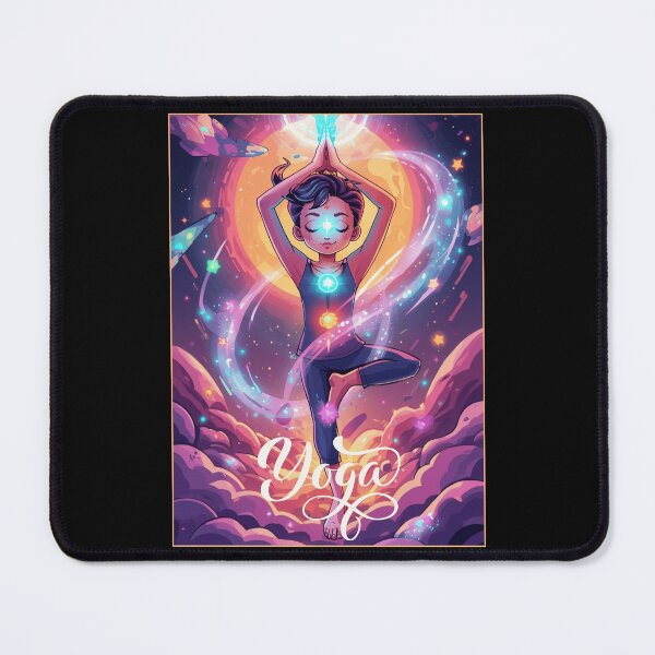 Item preview, Cosmic Yoga Aura ver 7 – Colorful Pop Cartoon Chakra Wellness Art designed and sold by CosmicNook1.
