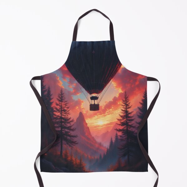 Item preview, Hot air balloon over mountain landscape at sunrise designed and sold by Mianku | Für das Leben.