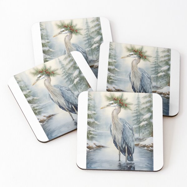 Item preview, Vintage Blue Heron Holiday designed and sold by SnorkleSupply.
