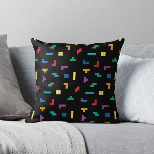 Tetris Block Pattern Throw Pillow