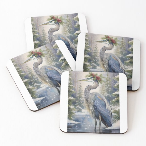 Item preview, Vintage Blue Heron Holiday designed and sold by SnorkleSupply.