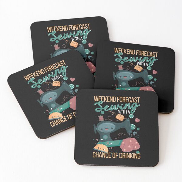 Item preview, Weekend Forecast Sewing With A Chance Of Drinking Quilting designed and sold by MaudeGloria.