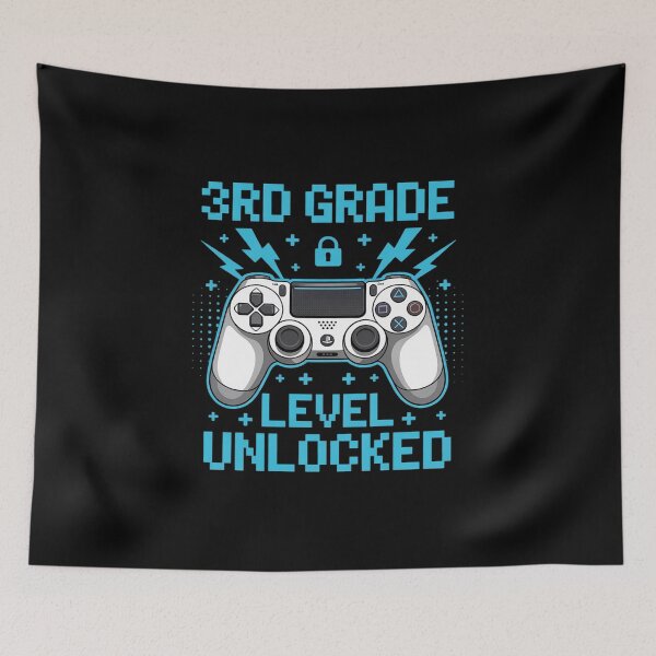 Item preview, 3rd Grade Level Unlocked Video Game First Day Boy Kid  designed and sold by lilLilaBatArt.