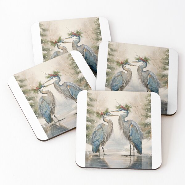 Item preview, Vintage Blue Heron Holiday designed and sold by SnorkleSupply.