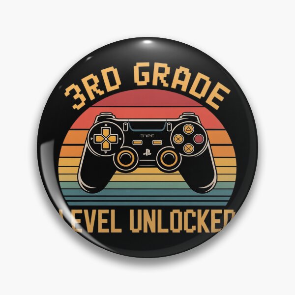Item preview, 3rd Grade Level Unlocked Video Gamer Back to School Boys  designed and sold by lilLilaBatArt.