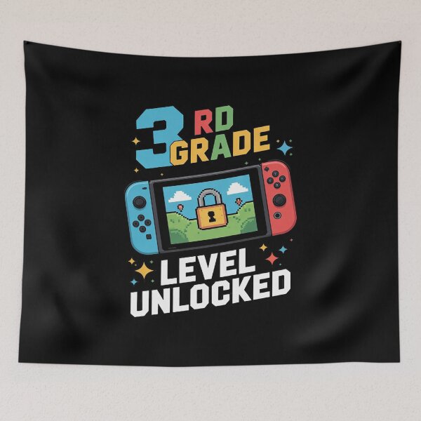 Item preview, 3rd Grade Level Unlocked Video Gamer Boy Kids Back To School  designed and sold by Belkisallen.