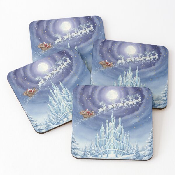 Item preview, Santa’s Midnight Flight Over the Crystal Palace designed and sold by Dream Bloom Gallery.