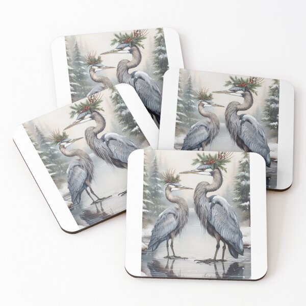 Item preview, Vintage Blue Heron Holiday designed and sold by SnorkleSupply.