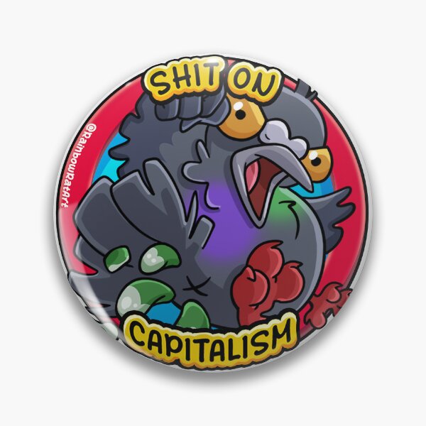 Item preview, PIGEON: Shit on Capitalism! designed and sold by RainbowRatArt.
