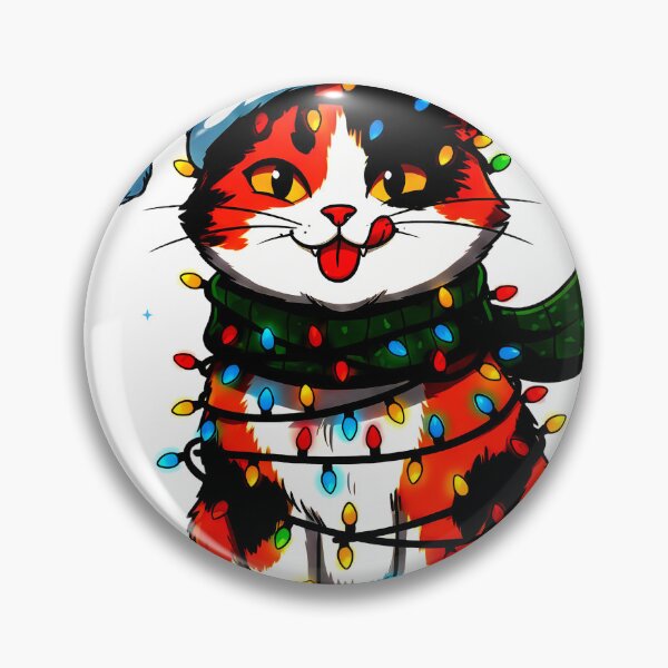 Item preview, Calico Cat Tangled in Lights – Whimsical Christmas Mischief Design designed and sold by meesub.