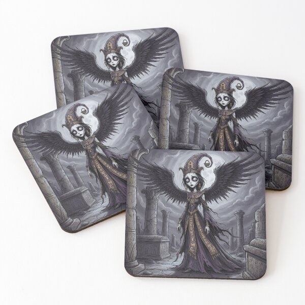 Item preview, Nephthys Death Goddess Ancient Egyptian God Gothic style illustration designed and sold by Vintage Designs +.