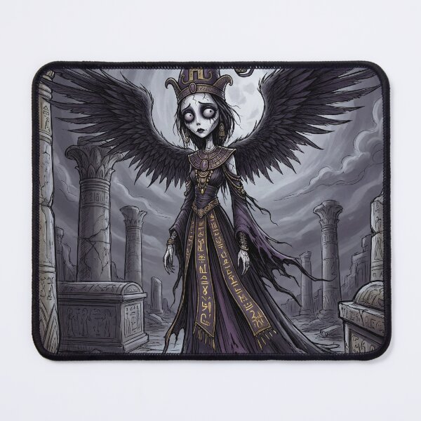 Item preview, Nephthys Death Goddess Ancient Egyptian God Gothic style illustration designed and sold by Vintage Designs +.