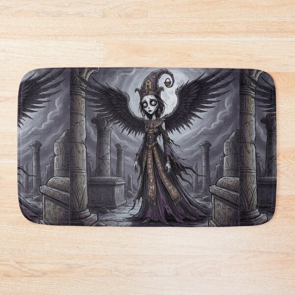 Item preview, Nephthys Death Goddess Ancient Egyptian God Gothic style illustration designed and sold by Vintage Designs +.