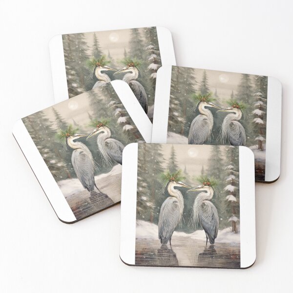 Item preview, Vintage Blue Heron Holiday designed and sold by SnorkleSupply.