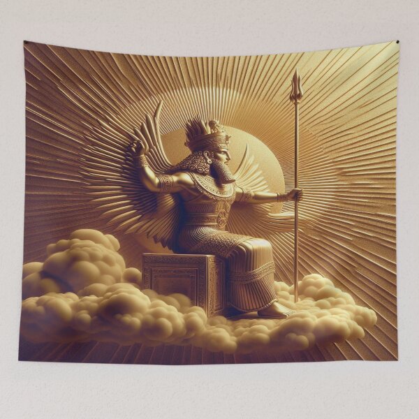 Item preview, Shamash (Utu), Sun god in the Mesopotamian pantheon, god of divination, travelers and magical incantations, guarantor of justice and fairness, ancient civilization designed and sold by Redbdon.