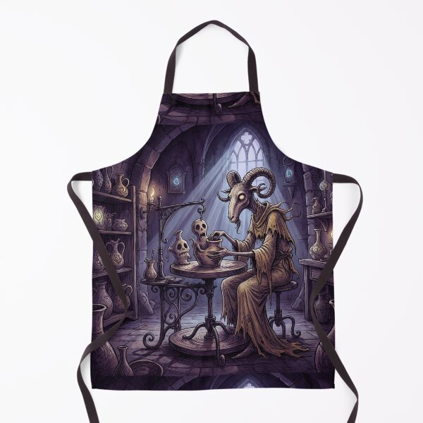 Item preview, Khnum Creator Workshop Ancient Egyptian God Gothic style illustration designed and sold by Vintage Designs +.