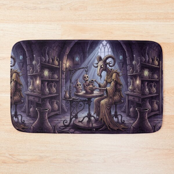Item preview, Khnum Creator Workshop Ancient Egyptian God Gothic style illustration designed and sold by Vintage Designs +.